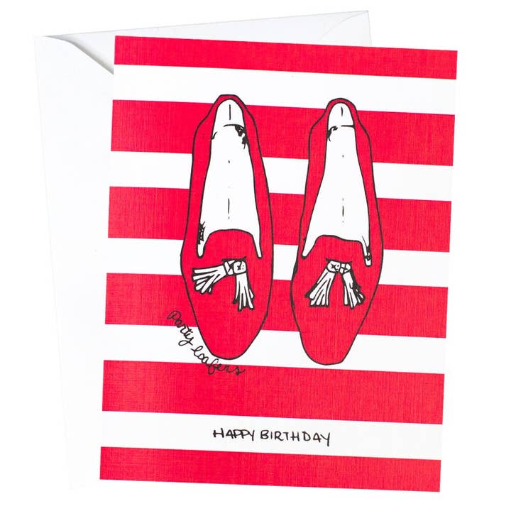 Party Loafers Birthday Card for wholesale by Reyn Paper Co