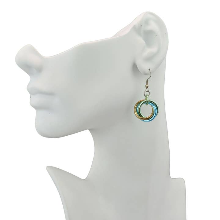 Rebeca Mojica Jewelry - Wholesale Dangle Earrings - Knotted Metal Large Knot Earring - Seashell2