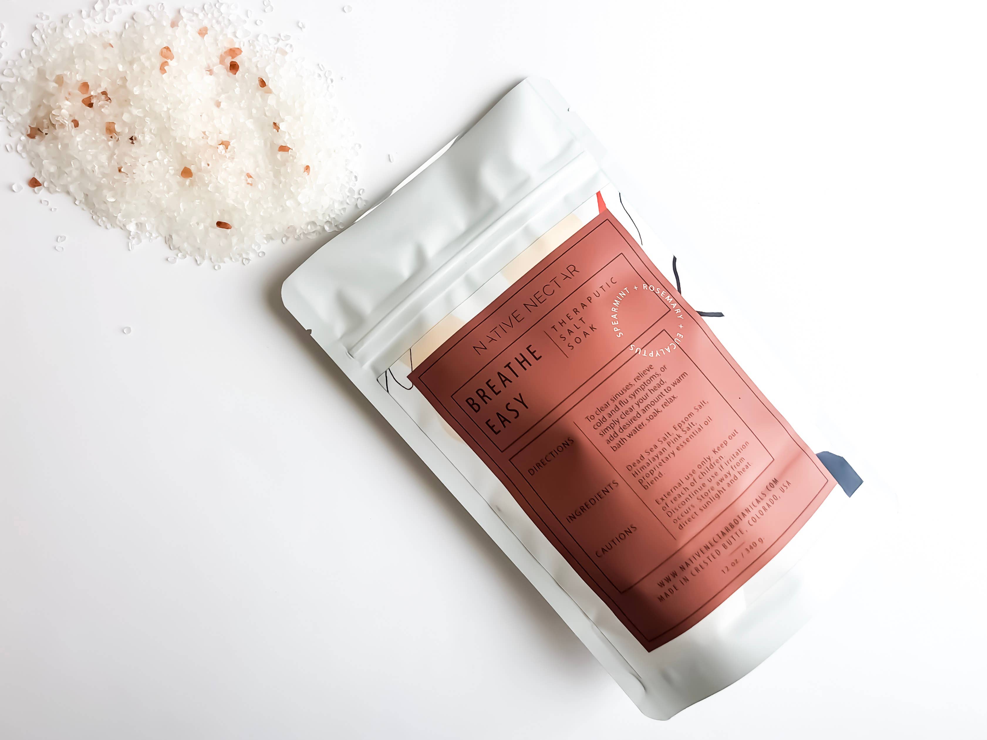 Native Nectar Botanicals - Wholesale Bath Soak/Milk - Breathe Easy Salt Soak 340g1