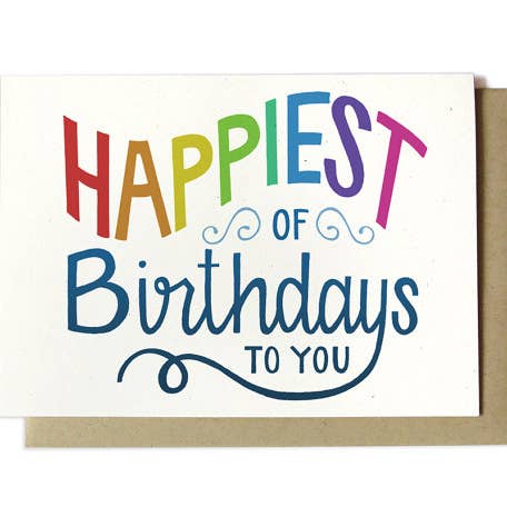 Geburtstagskarte - Am glücklichsten von Geburtstagen für den Großhandel von Hennel Paper Co.