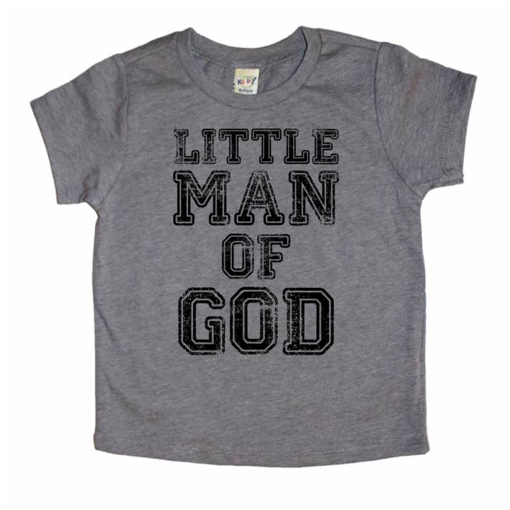 Lilla Guds man Tee - Grå för wholesale av A Quiver Full