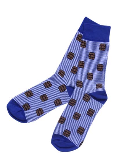 Barrel Down South - Wholesale Socks - Men's - Blue Stripe Bourbon Barrel Socks