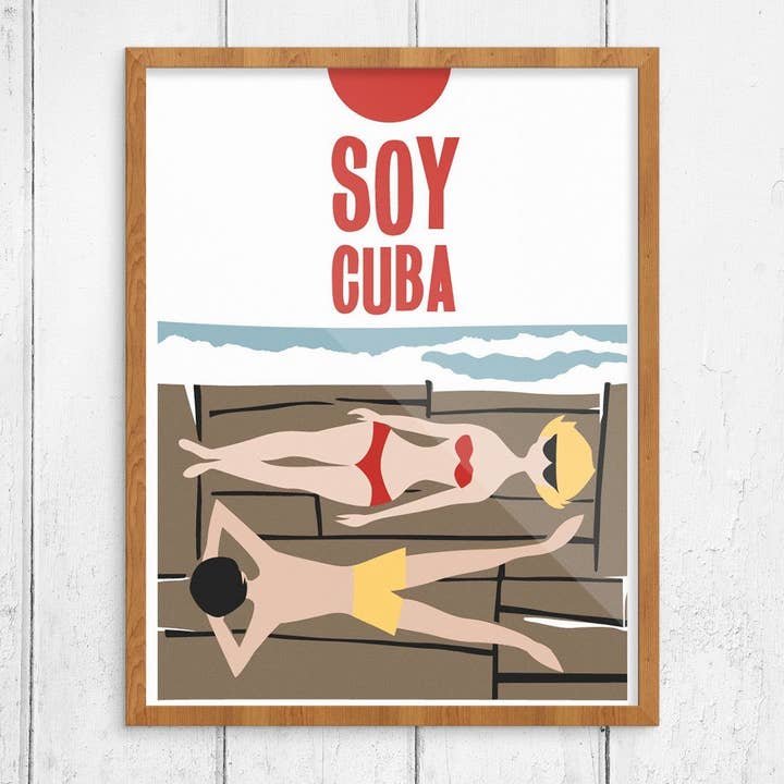 2.5'' x 3.5'' Soy Cuba Sunbathers Magnet for wholesale by Fridgedoor