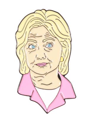 Hillary Clinton - Spilla smaltata per la vendita all'ingrosso da parte di The Card Bureau