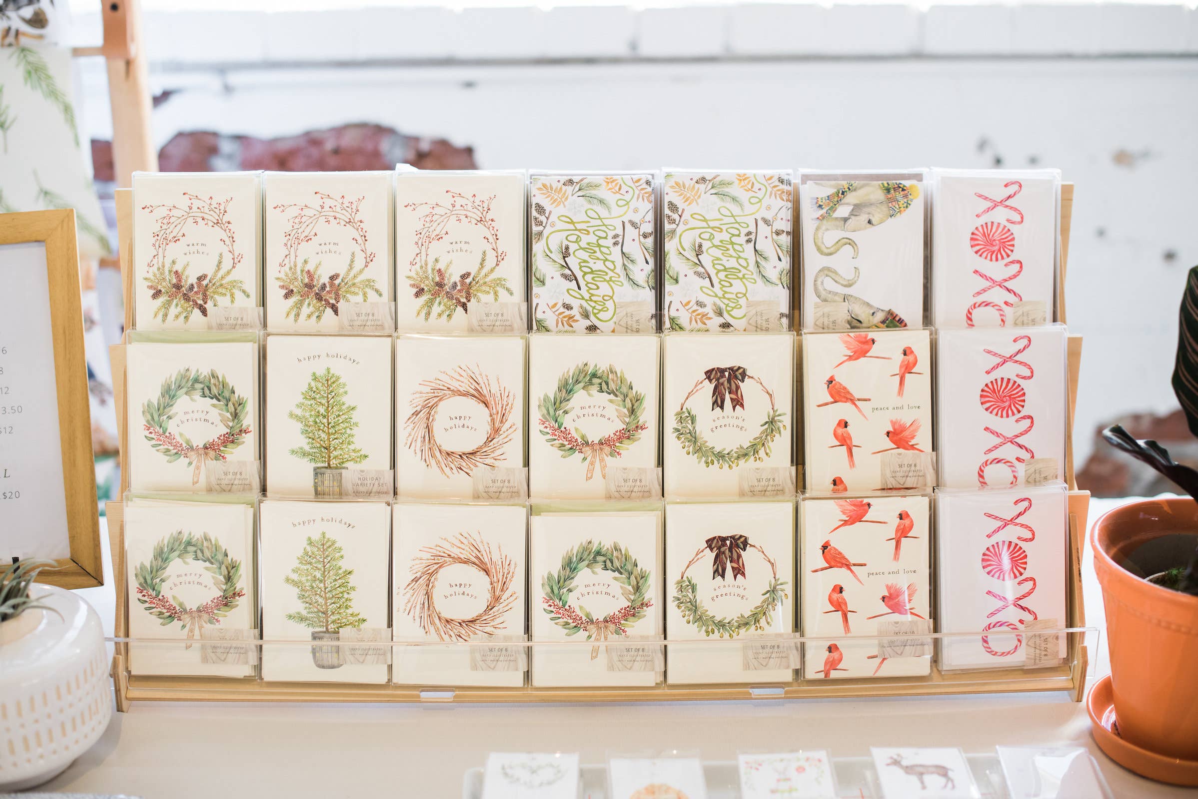 Lana's Shop – Großhandel Saisongrußkarte – Weihnachtskranz-Varieté-Set6