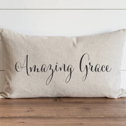 Amazing Grace Pillow Cover for wholesale by Porter Lane Home