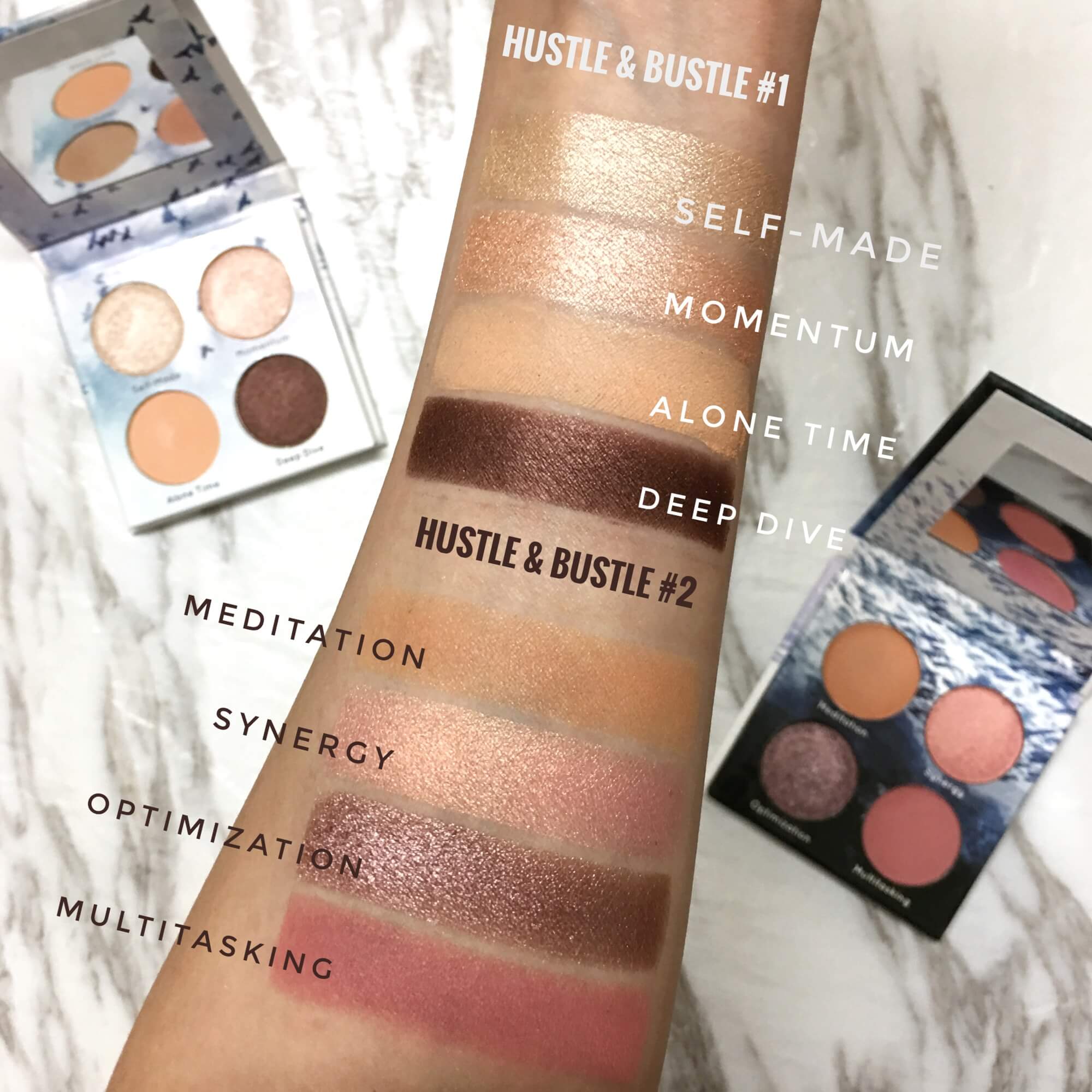 Mavie. Cosmetics – Paleta de sombras por atacado – Hustle & Bustle #1 Sombra Quad6