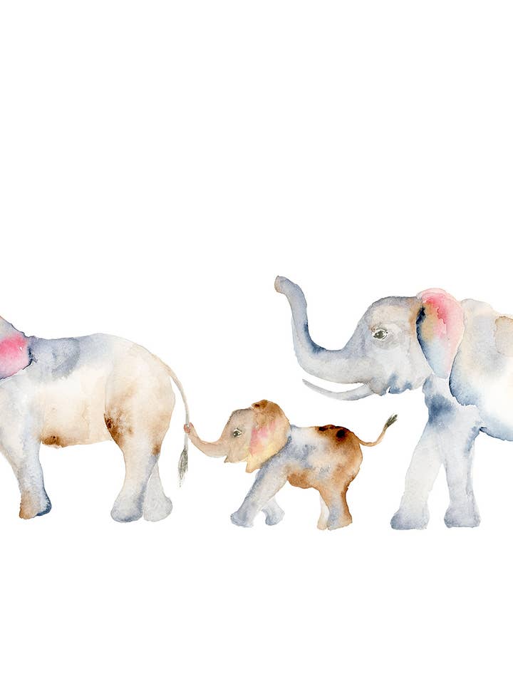 Elefantenfamilie Kunstdruck für den Großhandel von Easy Sunday Club