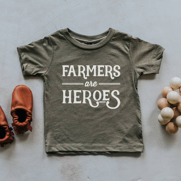 Gladfolk – wholesale T-shirt med screentryck – Barn – Olivbönder är hjältar barn Tee0