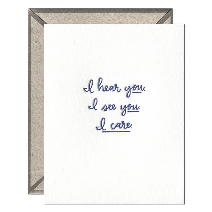 INK MEETS PAPER - Wholesale Encouragement Card - I See You. I Here You. - Encouragement card1
