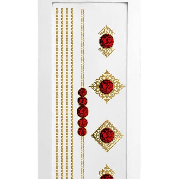 Rocky Rubies - Chain Temporary Tattoos Stickers for wholesale by PAPERSELF