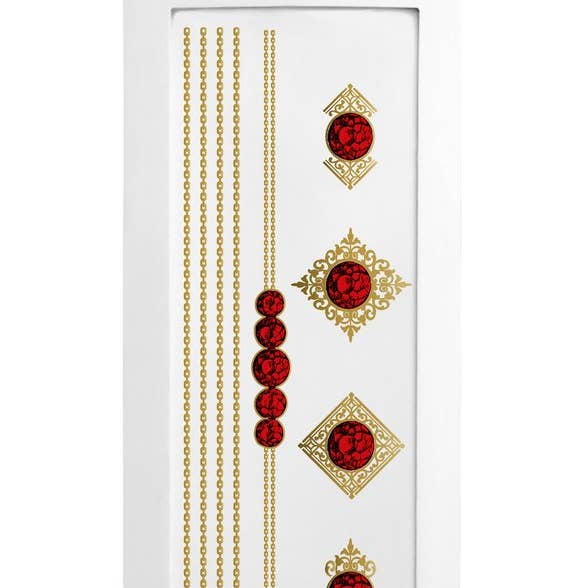 Rocky Rubíes - Cadena Tatuajes Temporales Pegatinas para venta al por mayor de PAPERSELF