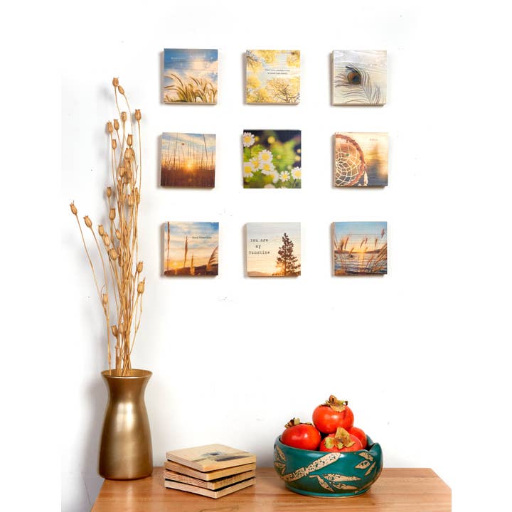 Lancaster Wood Prints - Wholesale Art Print - 3x3 Take The Scenic Route Wood Print1