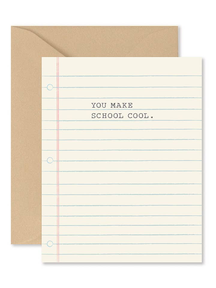 You Make School Cool wenskaart voor wholesale door Ginger P. Designs