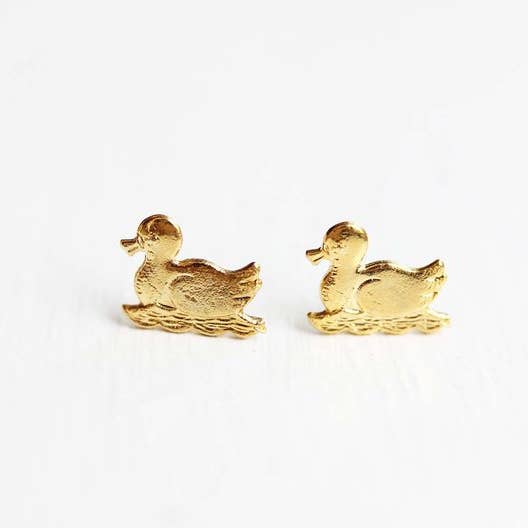 Swimming Duck Studs for wholesale by Diament Jewelry