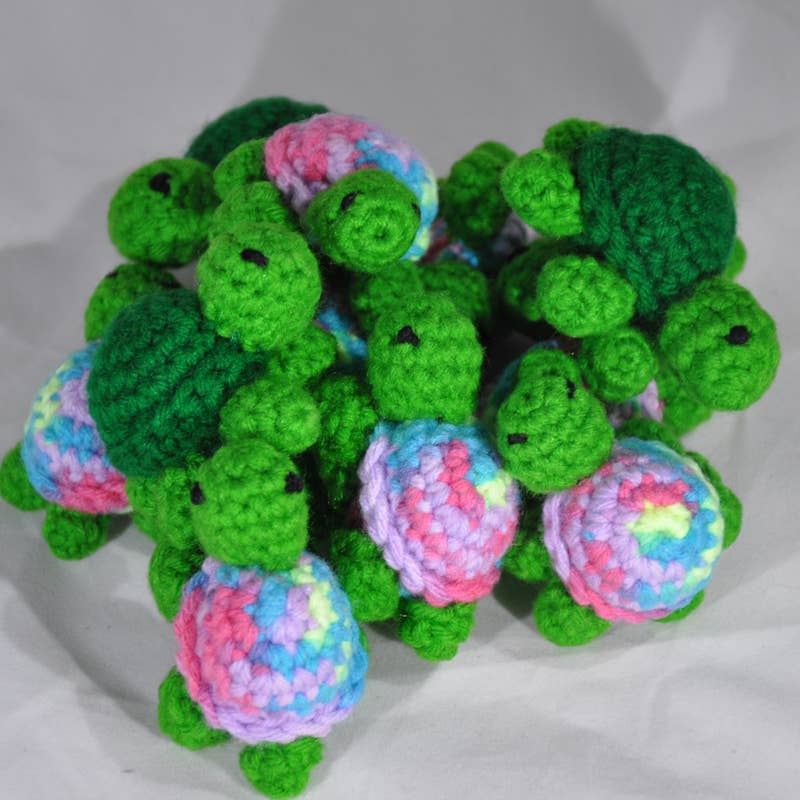 SS handcrafted Art - Wholesale Stuffed/Plush Toy - Kids & Baby - Hand Knitted Turtle 3"2