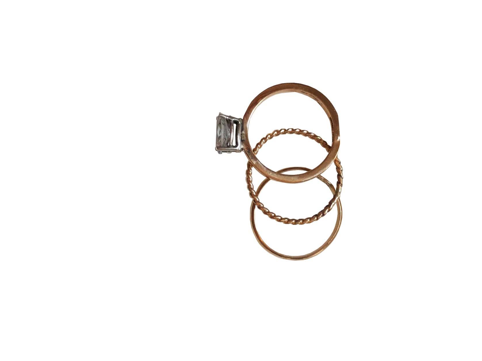 Sweet 1985 - Wholesale Multi-Stone Ring - Marquise Trio Ring Set with CZ1