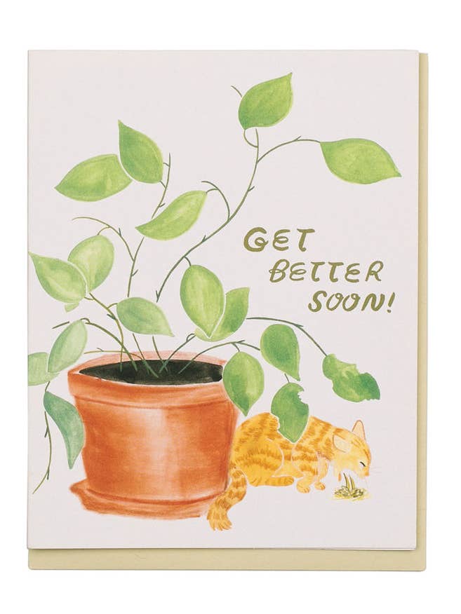 Barfing Cat Card for wholesale by Small Adventure