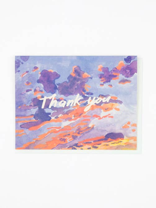 Thank You Evening Sky Card for wholesale by Small Adventure