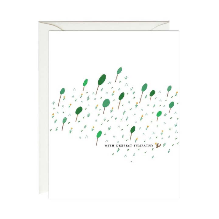 Sympathy Grove Card for wholesale by Paula & Waffle