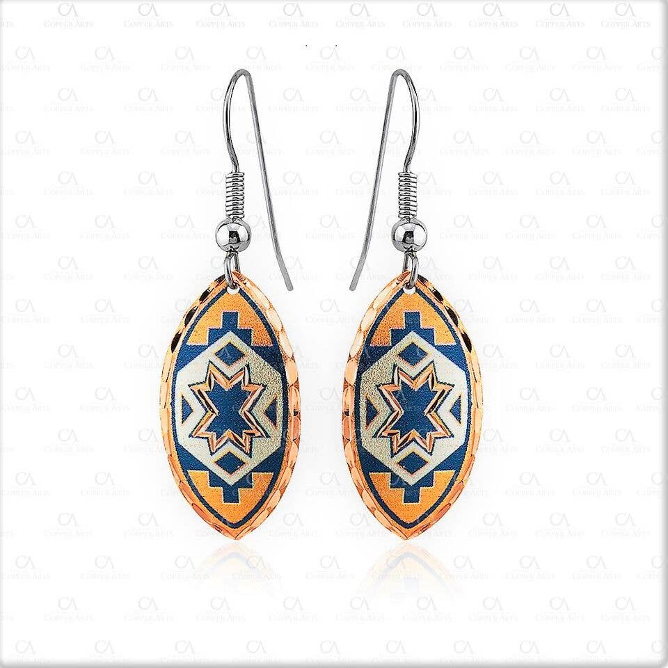 COPPER ARTS INC. – wholesale Dangle earrings – 721BL Native American and Art Deco Designs1