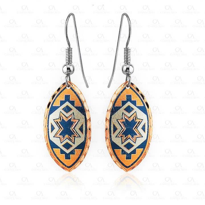 COPPER ARTS INC. – wholesale Dangle earrings – 721BL Native American and Art Deco Designs1