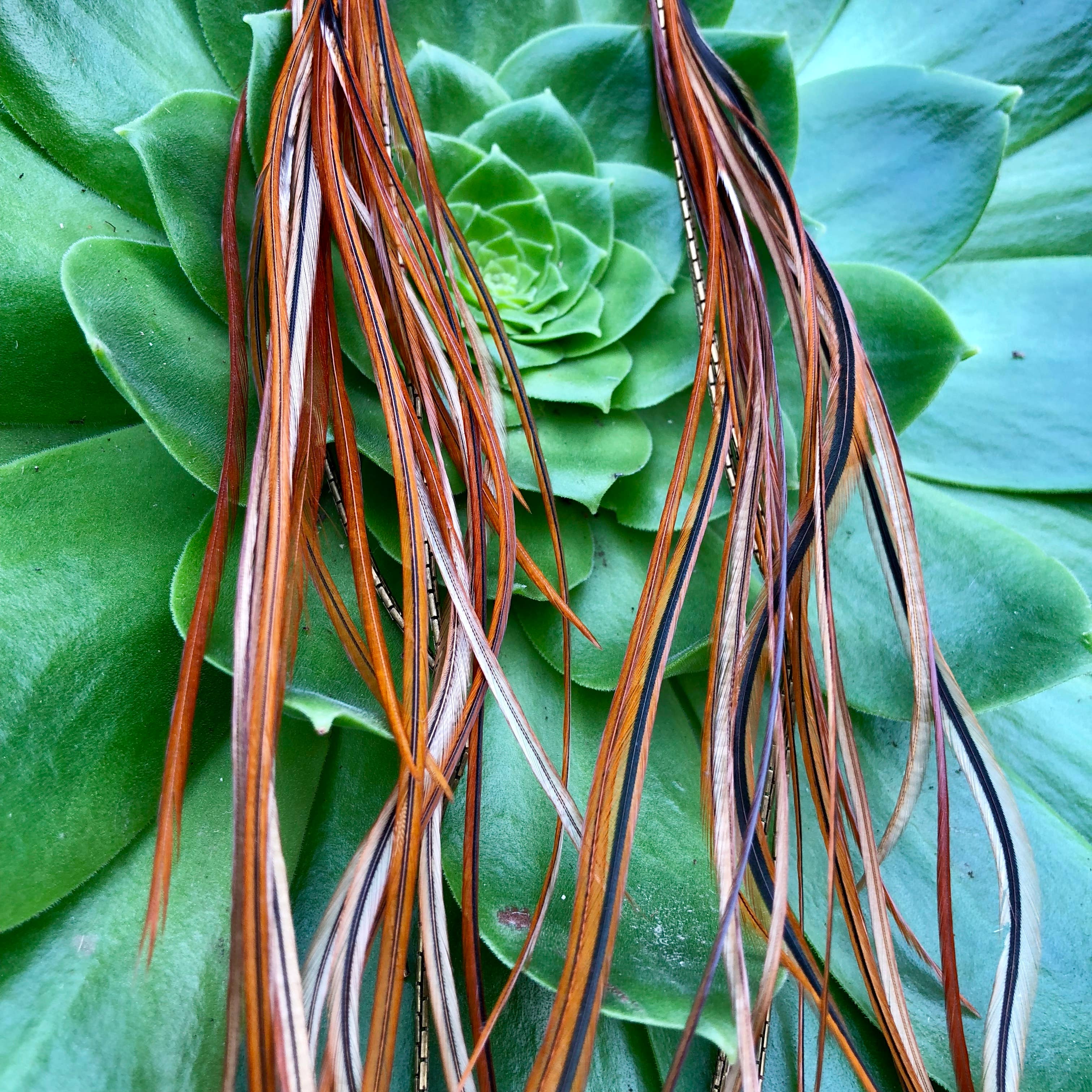 ASTALI - Wholesale Tassel Earrings - Extra Long Feather Earrings - Fawn, Boho Western Style6