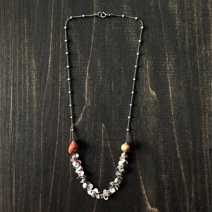 Sterling and Jasper Necklace for wholesale by Jester Swink