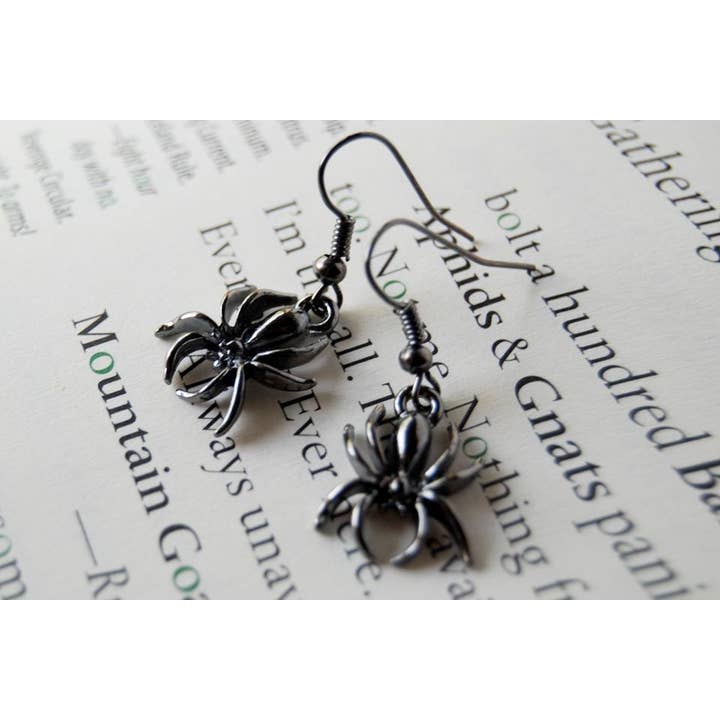 Enchanted Leaves - Vente Boucles d'oreilles pendantes - Boucles d'oreilles Spoky Spider1