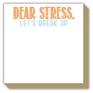 Chère Stress Laissez-nous briser le bloc-notes de luxe pour la vente par RosanneBeck Collections