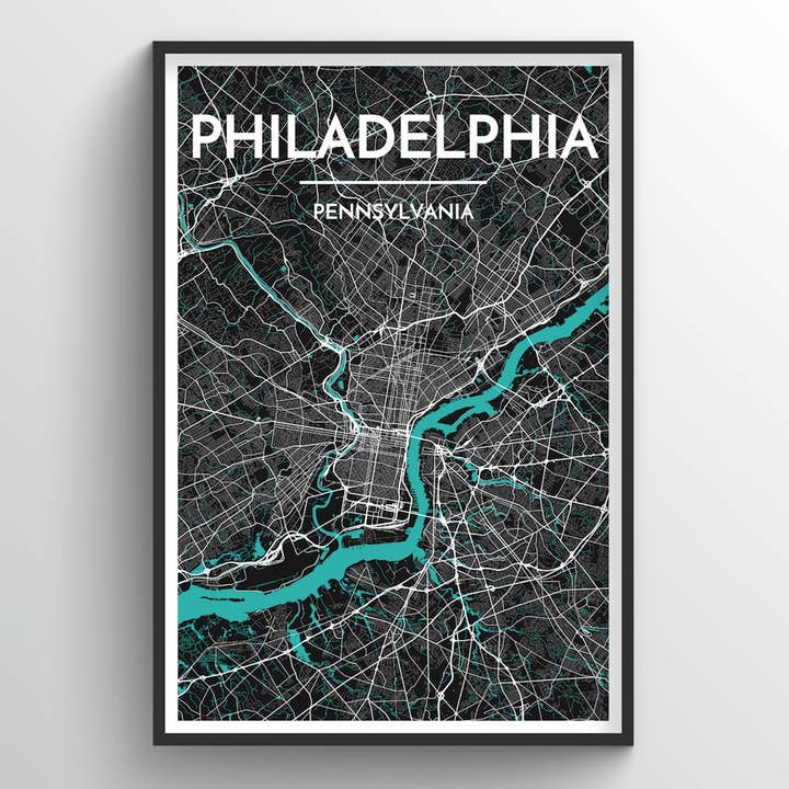 Philadelphie City Carte pour la vente par Point Two Design Group