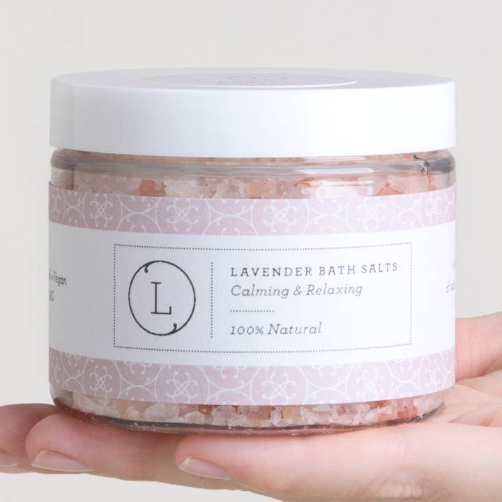 Glasburk Body Salt Scrub, Lavendeldoftande (100% NATURLIG) för wholesale av Lizush