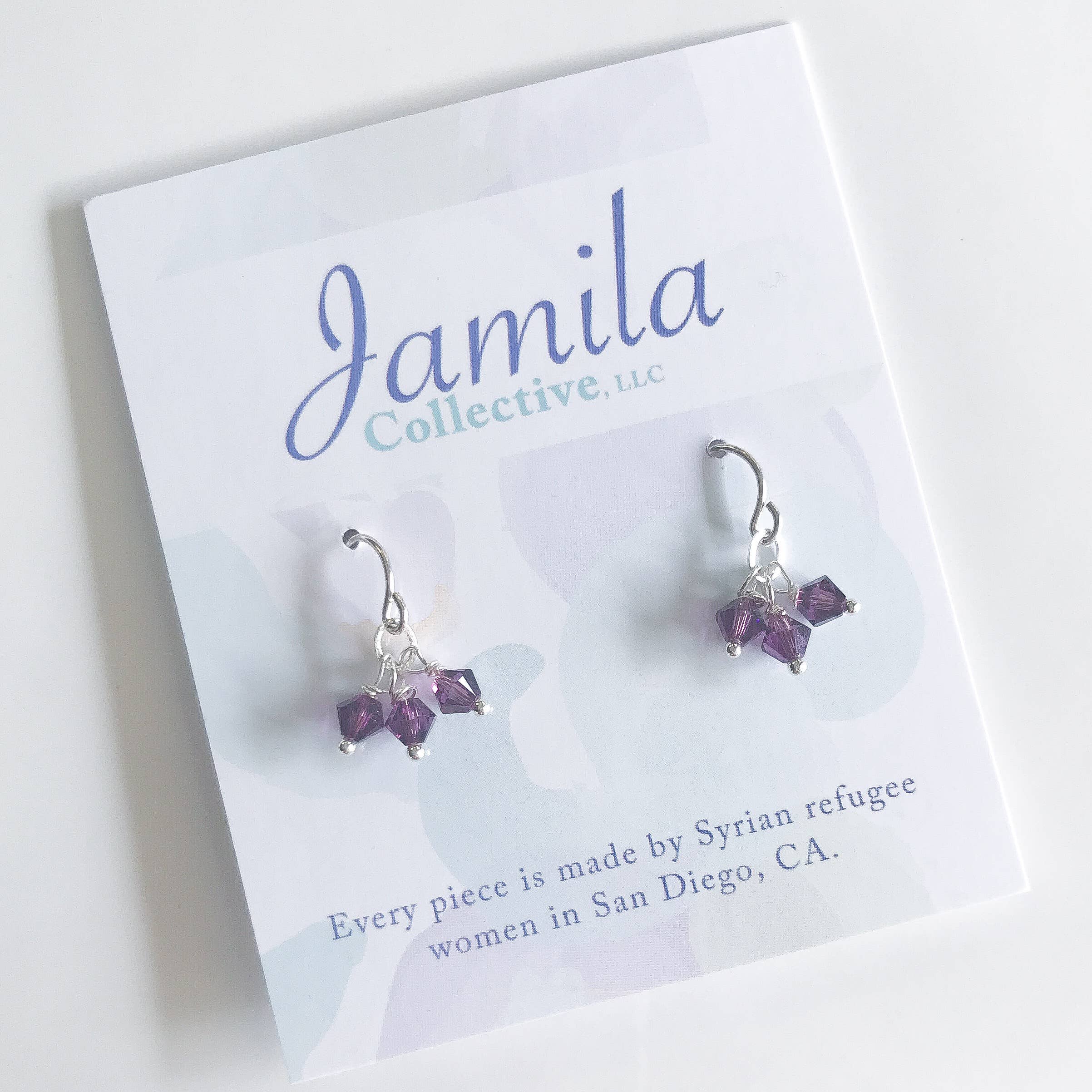 Jamila Collective, LLC - Wholesale Dangle Earrings - Lore Cluster Earrings - Amethyst0