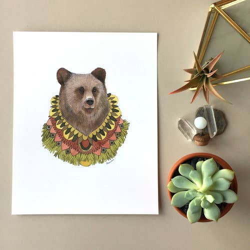 8"x 10" Bear Print - Collector for wholesale by Polanshek of the Hills