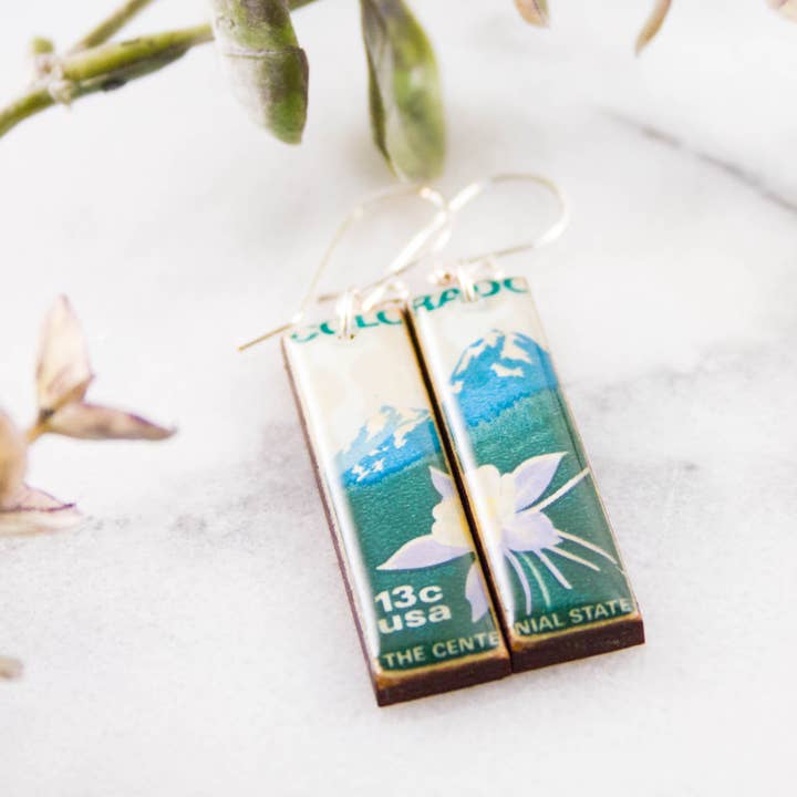 Colorado Vintage - Boucles d'oreilles timbre pour la vente par No Man's Land