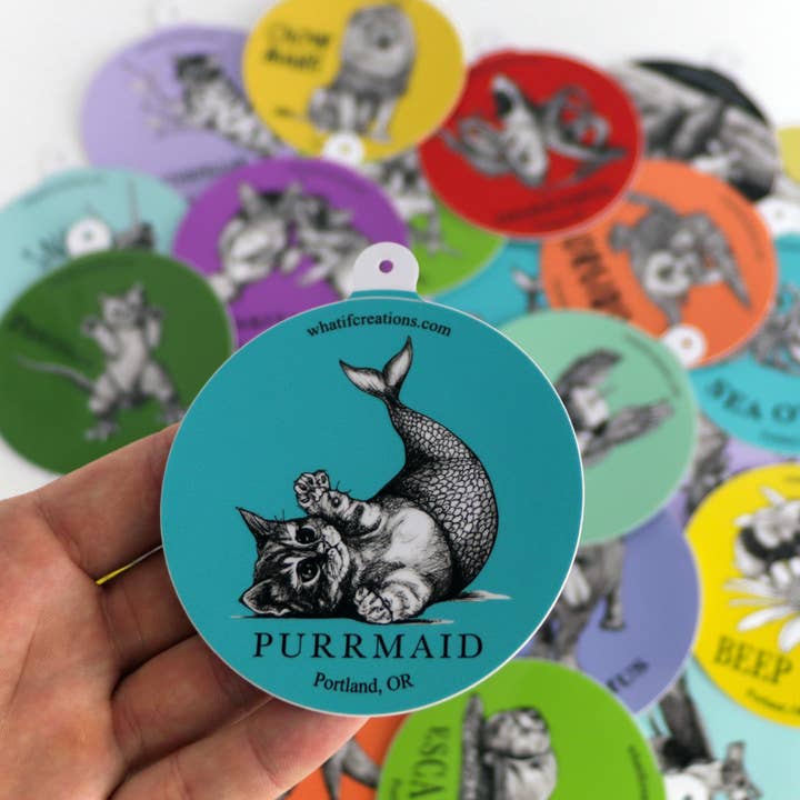 Whatif Creations – Großhandel Aufkleber – Beagle Eagle 3" Vinyl-Aufkleber1