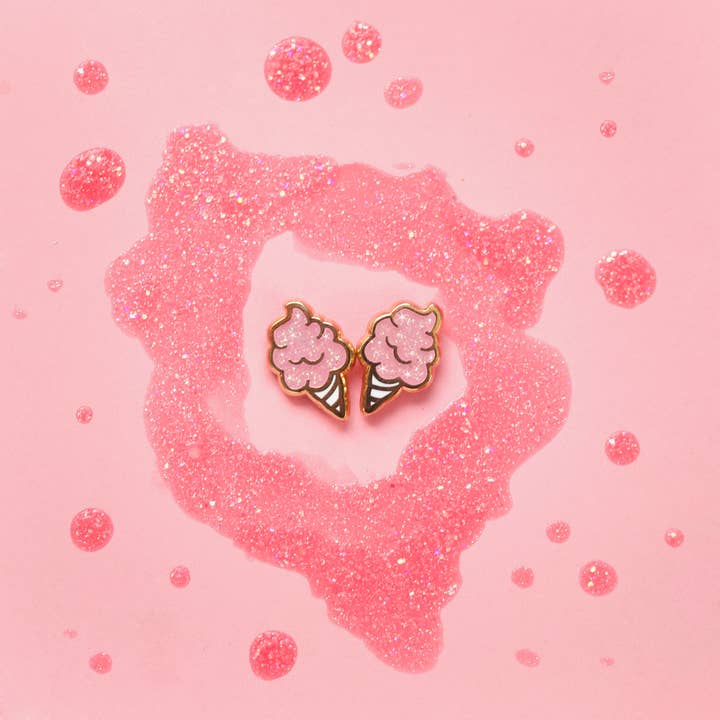 LuxCups Creative - Wholesale Stud/Post Earrings - Cotton Candy Earrings (ON SALE!)