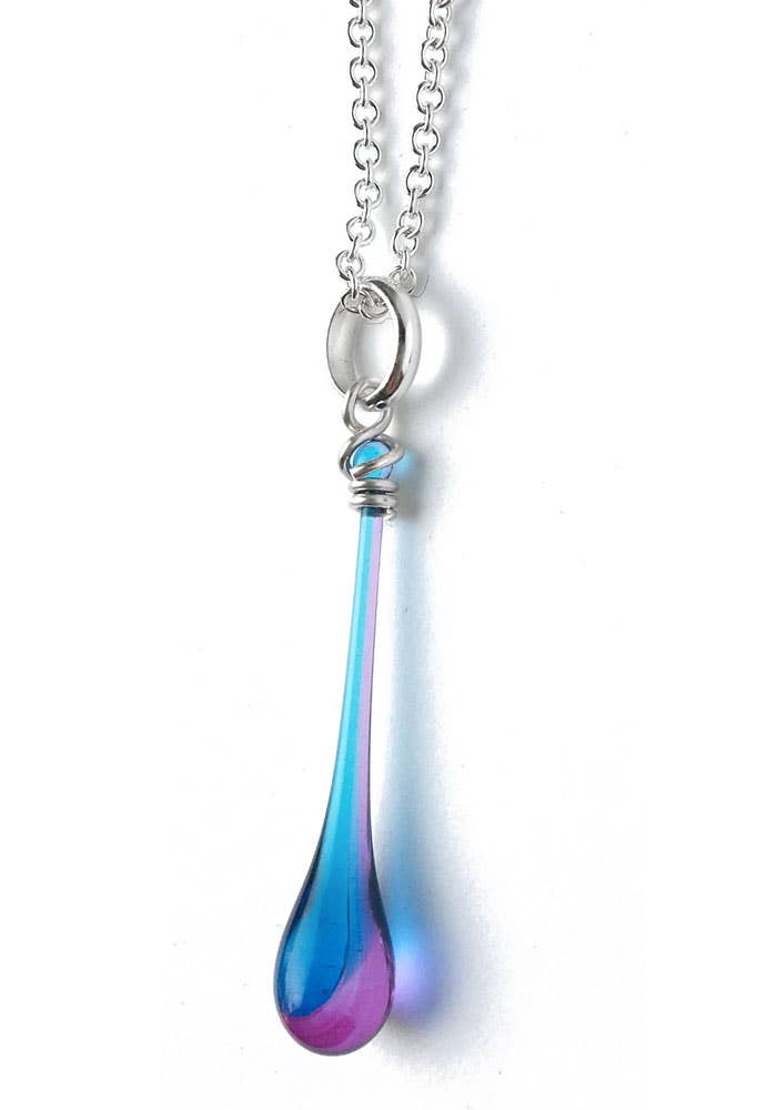 Sundrop Jewelry - Wholesale Pendant/Charm Necklace - Maressa Glass Teardrop Pendant Necklace15