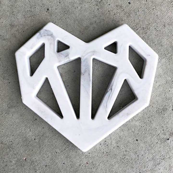 Marble Heart Teether for wholesale by Toothy