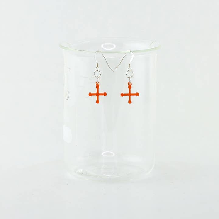 Ammonium Perchlorate Rocket Fuel Molecule Earrings for wholesale by Sorcery Science