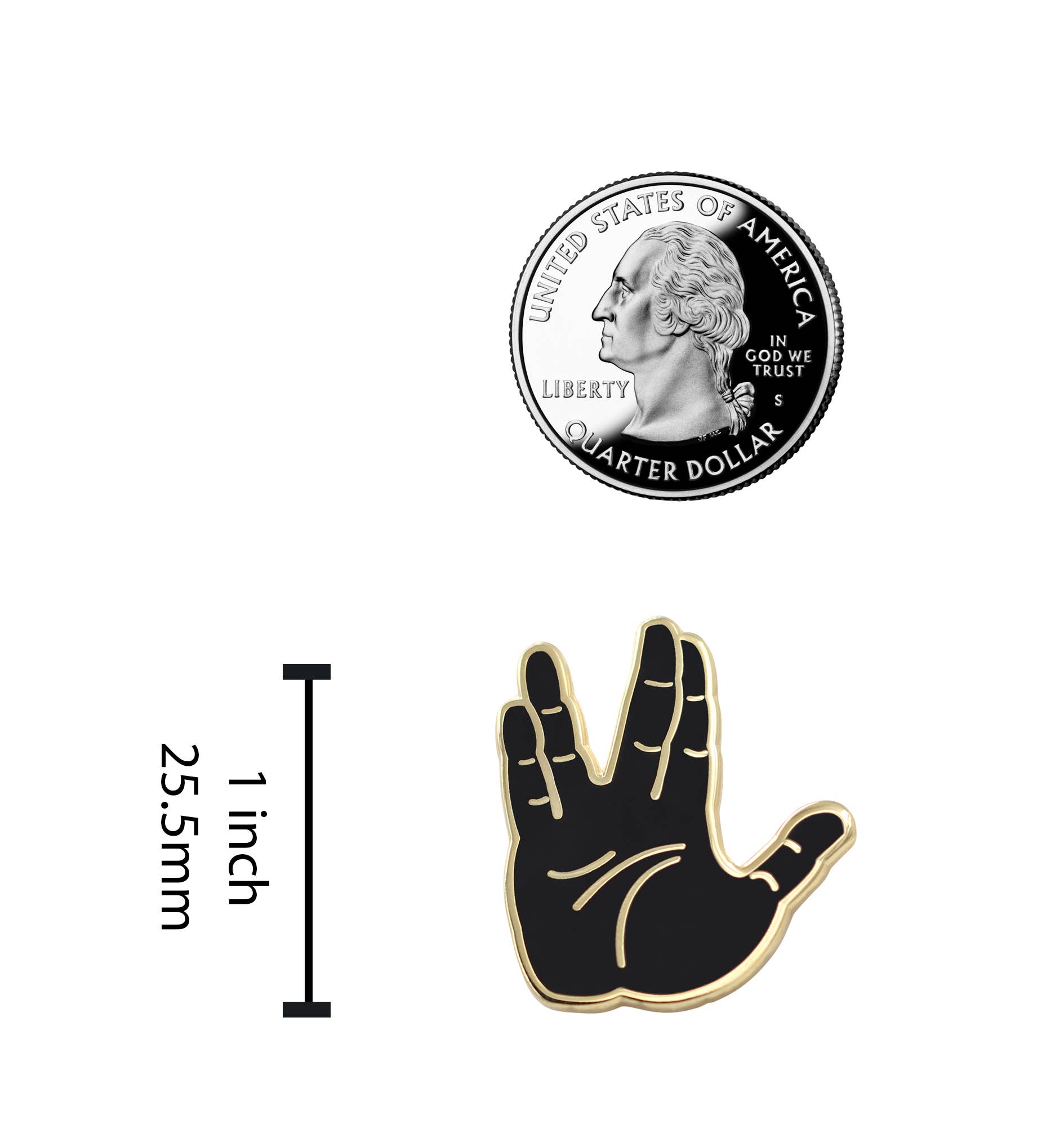 Real Sic - Wholesale Lapel Pin/Button - Live Long & Prosper Emoji – Star Trek Enamel Pin2