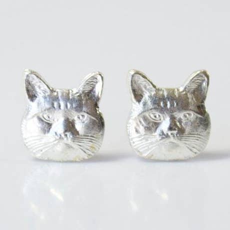 Grey Theory Mill - Vente Clous d'oreille - Boucles d'oreilles chat en argent0