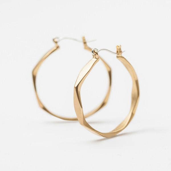Linnea Small Hoops - Gold Plate for wholesale by Beehive Handmade