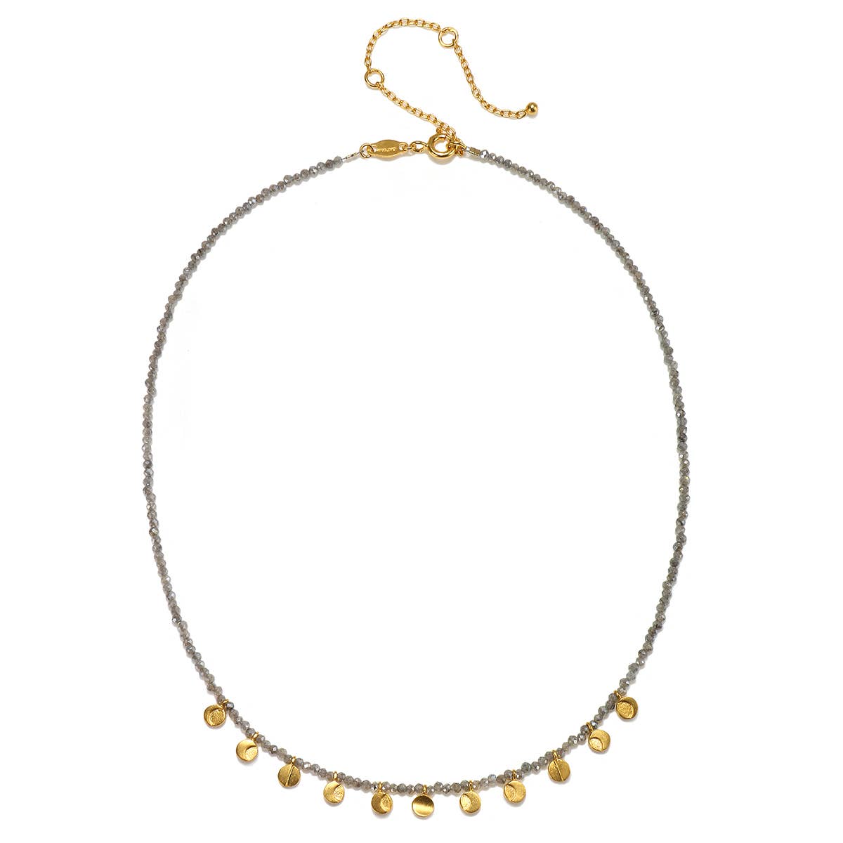 Satya Jewelry - Venta al por mayor Gargantilla/collar - Gargantilla Labradorita de oro fase lunar1