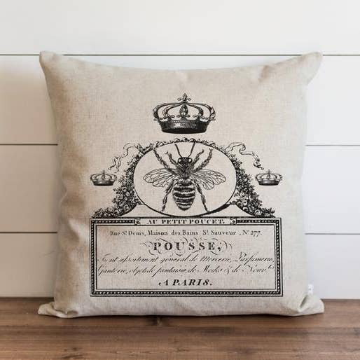 French Bee Pillow Cover for wholesale by Porter Lane Home