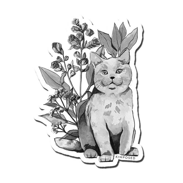 Black Cat Sticker for wholesale by Kimposed