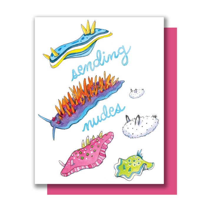 Sending Nudes Nudibranch Card for wholesale by Paper Wilderness