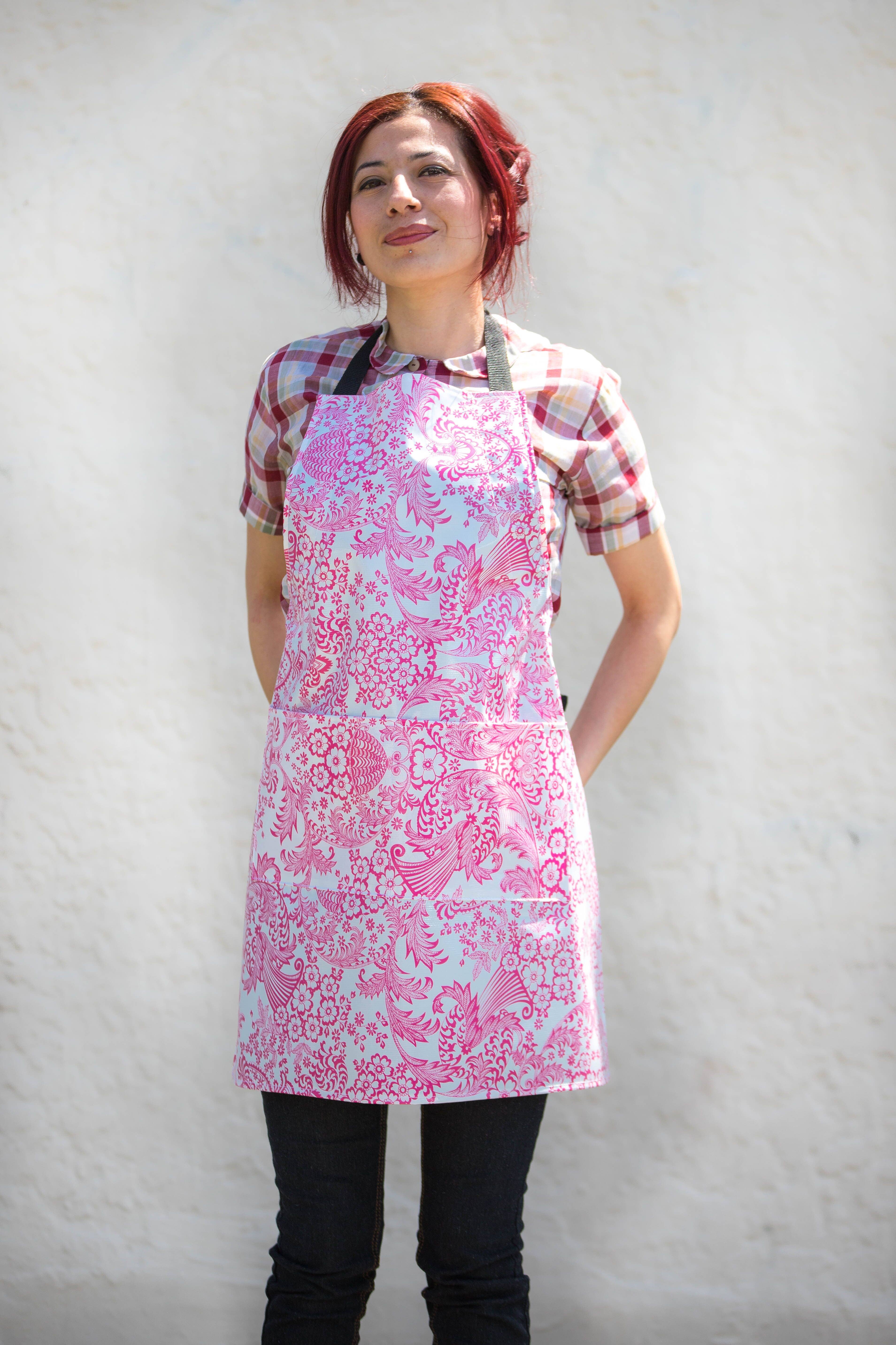 Oilcloth International - Wholesale Apron - Pink Paradise Apron1