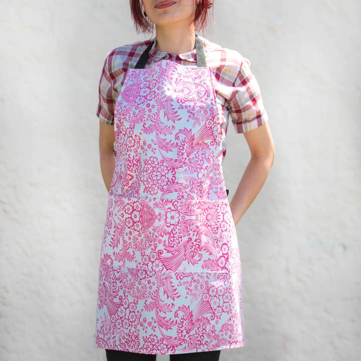 Oilcloth International - Wholesale Apron - Pink Paradise Apron1