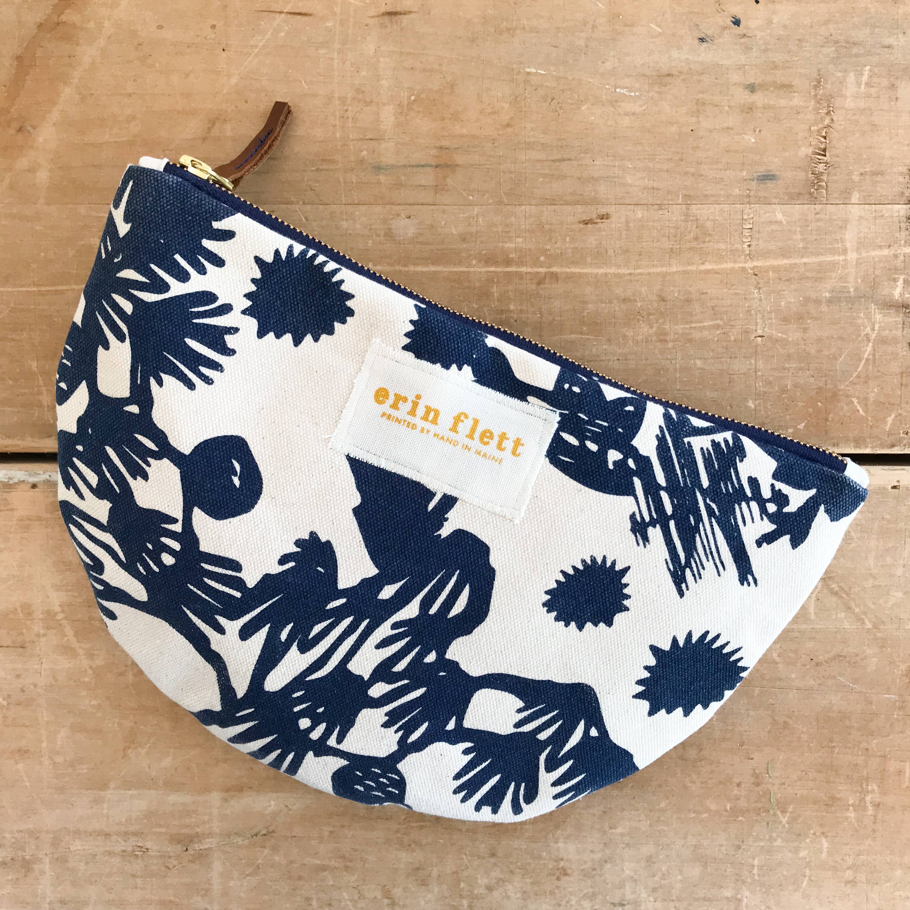 Erin Flett - Wholesale Clutch Bag - Women's - Navy Deep Woods Large Half Moon Bag1